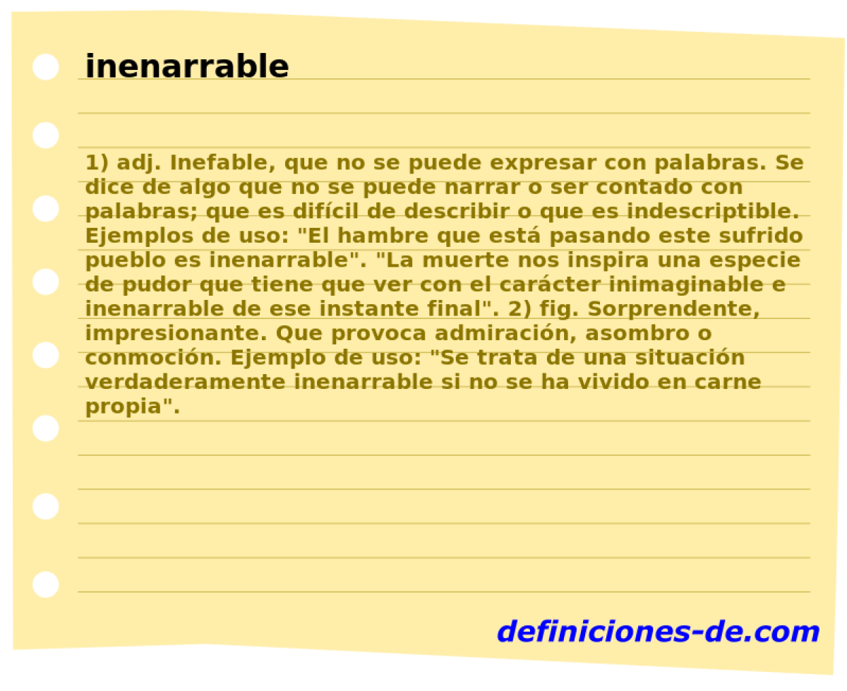 inenarrable 