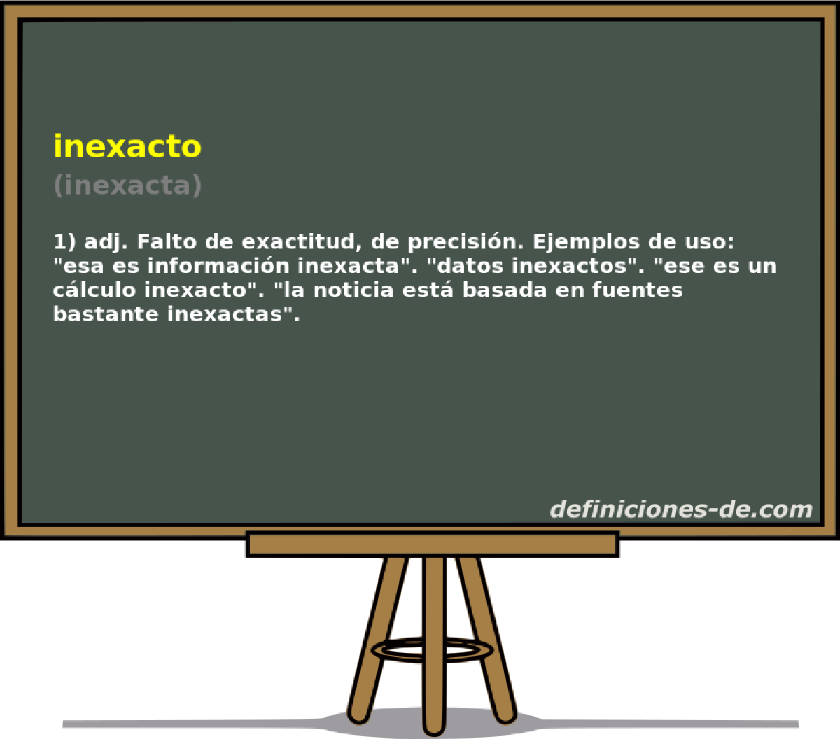 inexacto (inexacta)