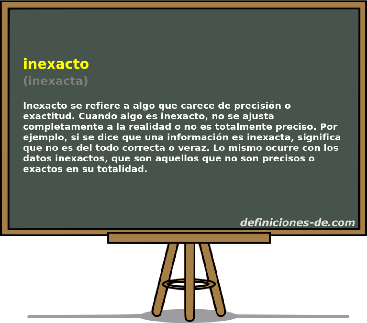 inexacto (inexacta)