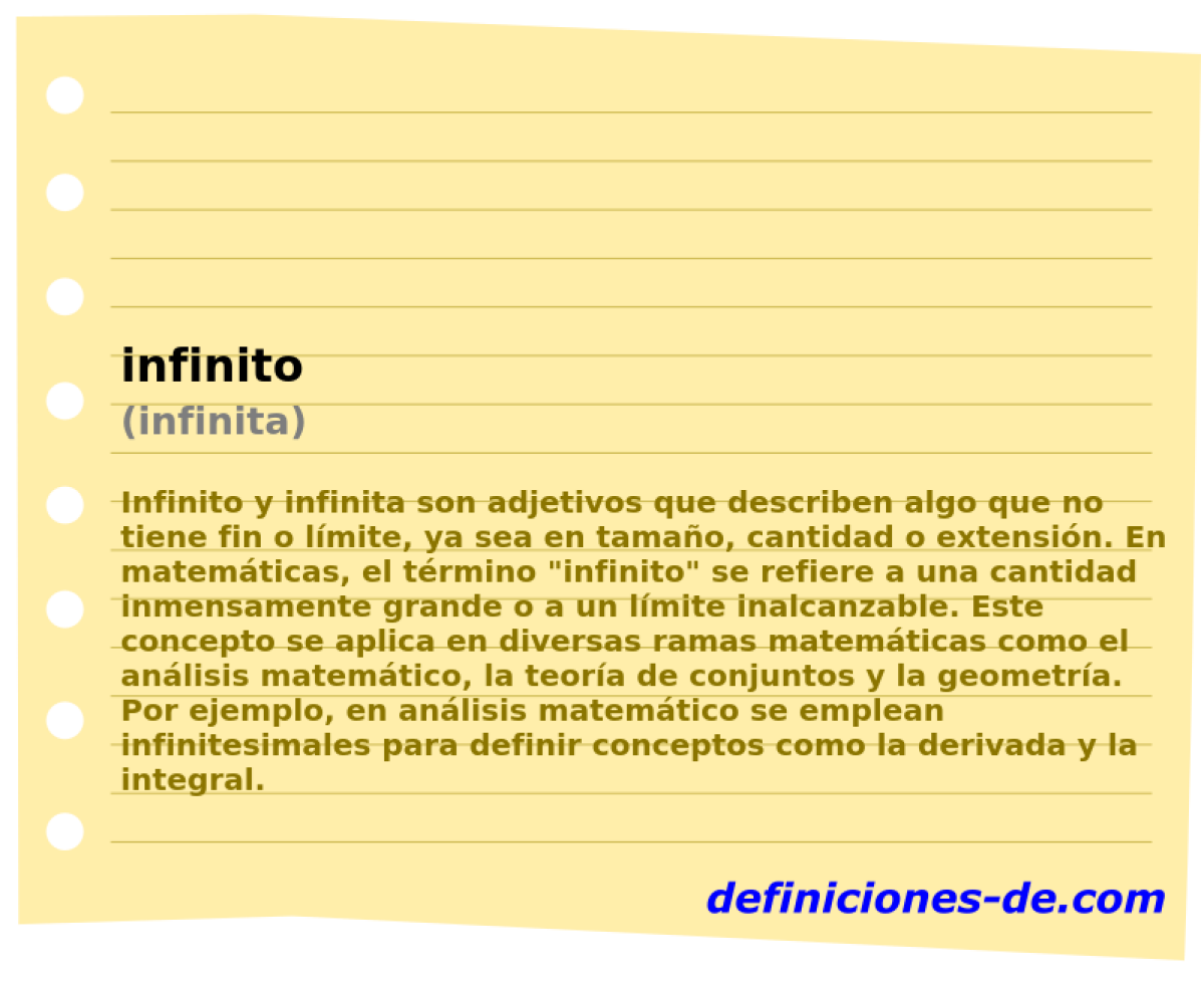 infinito (infinita)