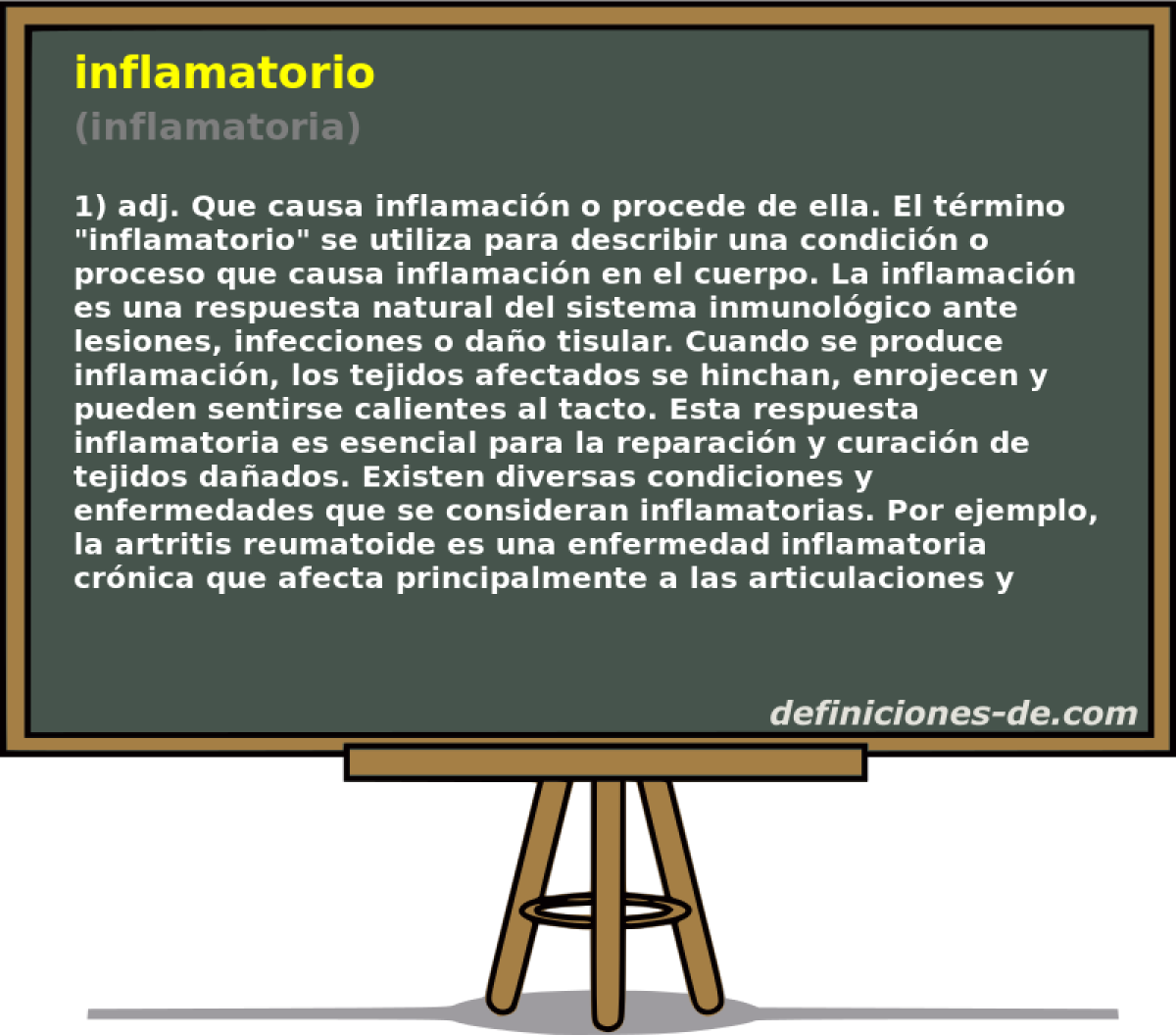 inflamatorio (inflamatoria)