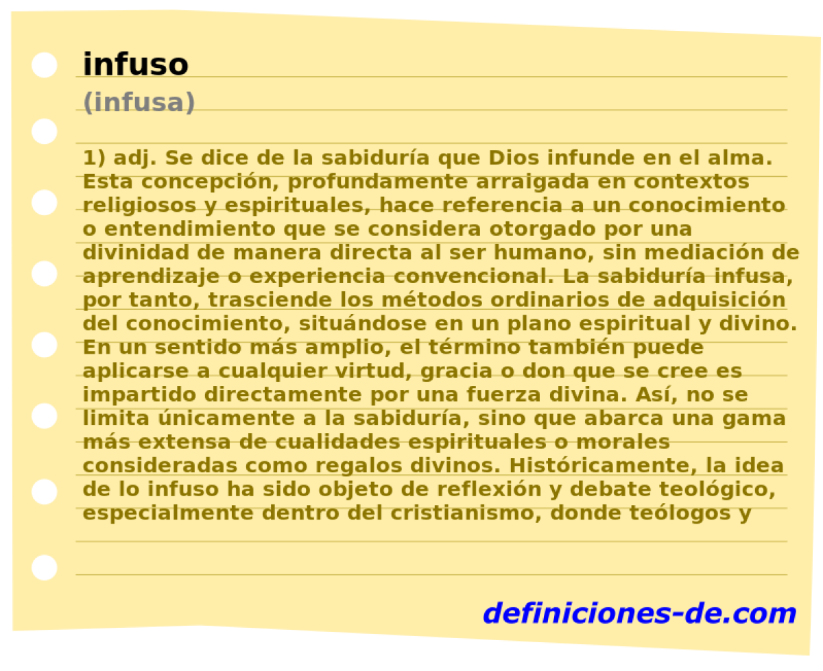 infuso (infusa)