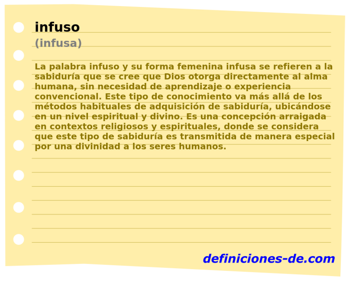 infuso (infusa)