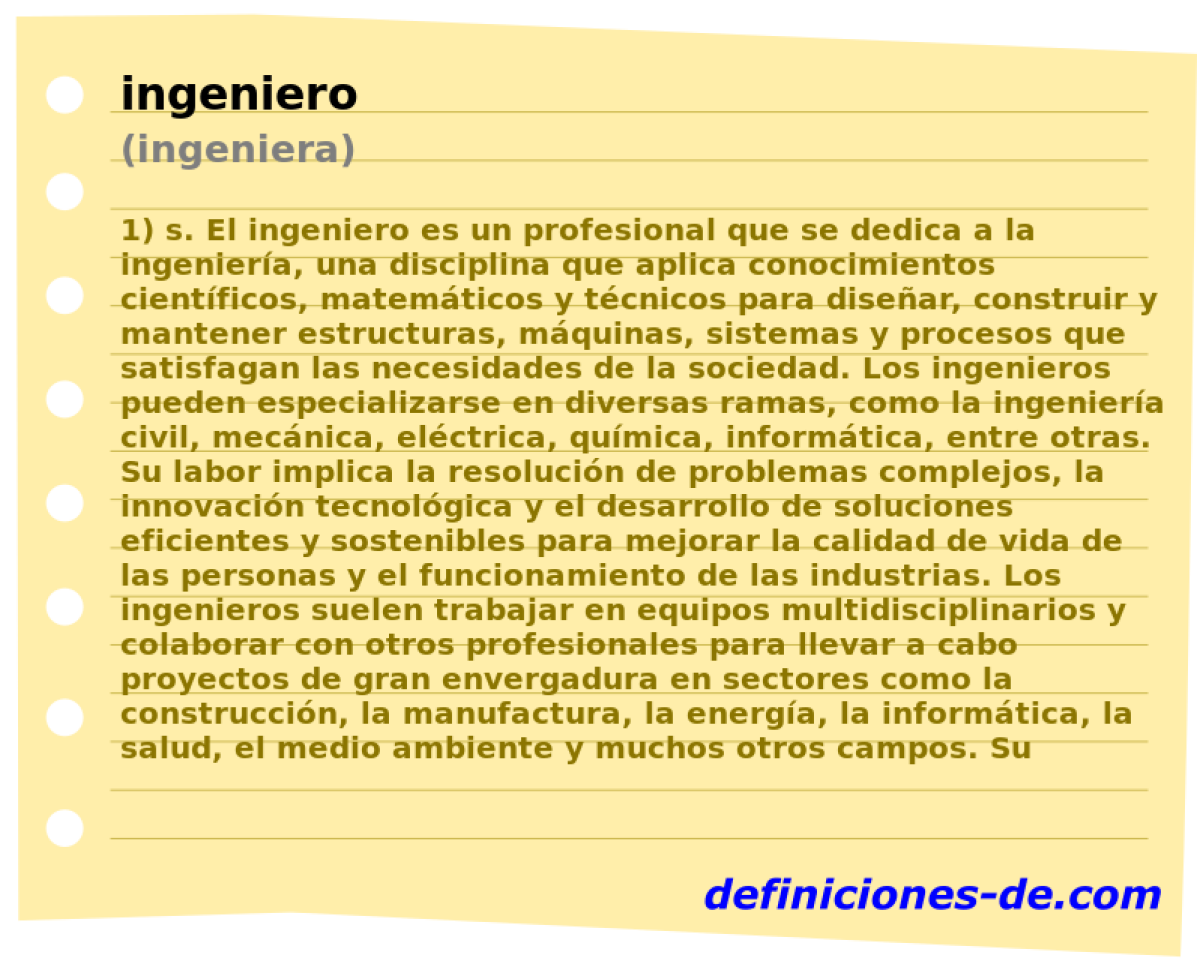 ingeniero (ingeniera)