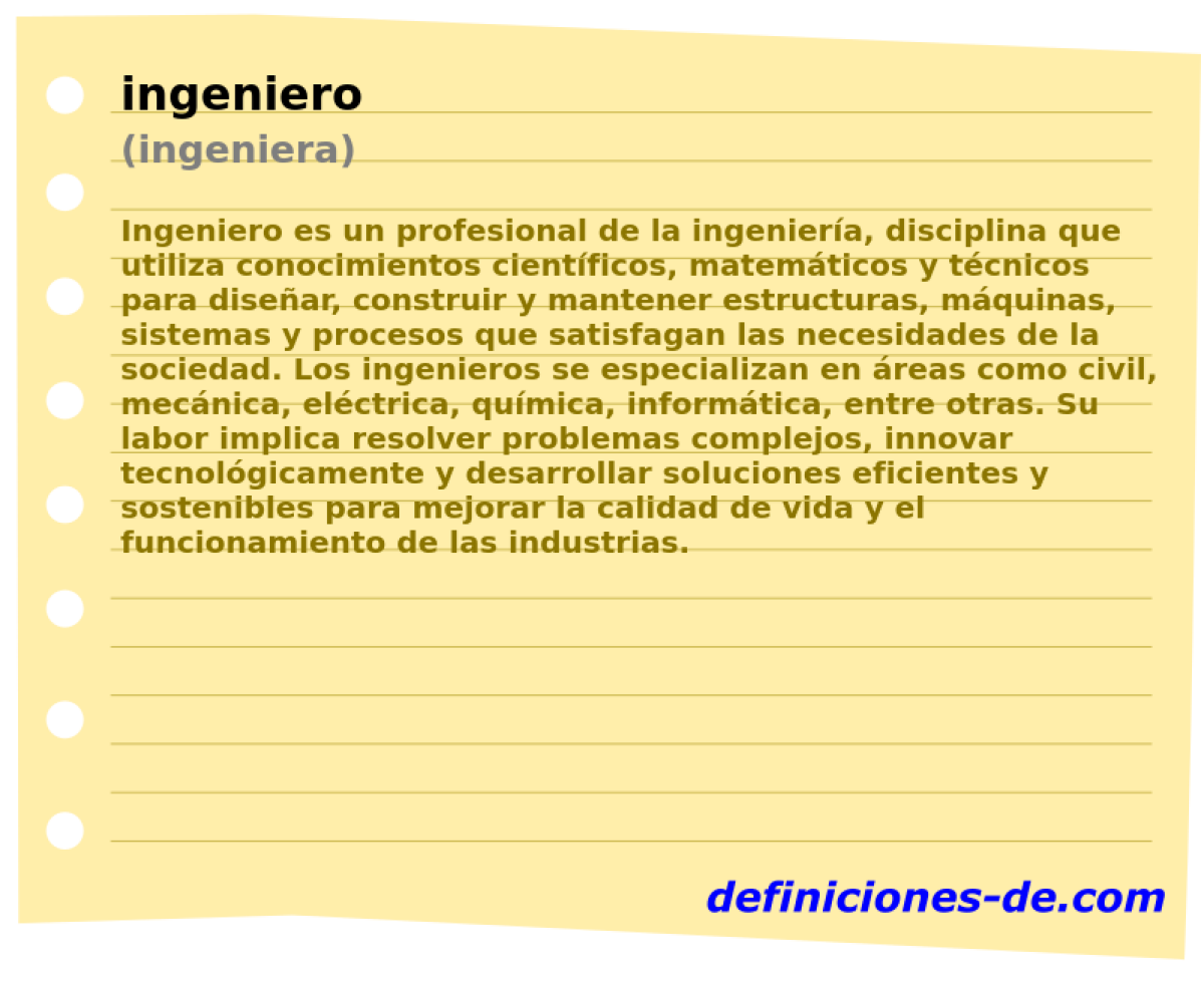 ingeniero (ingeniera)