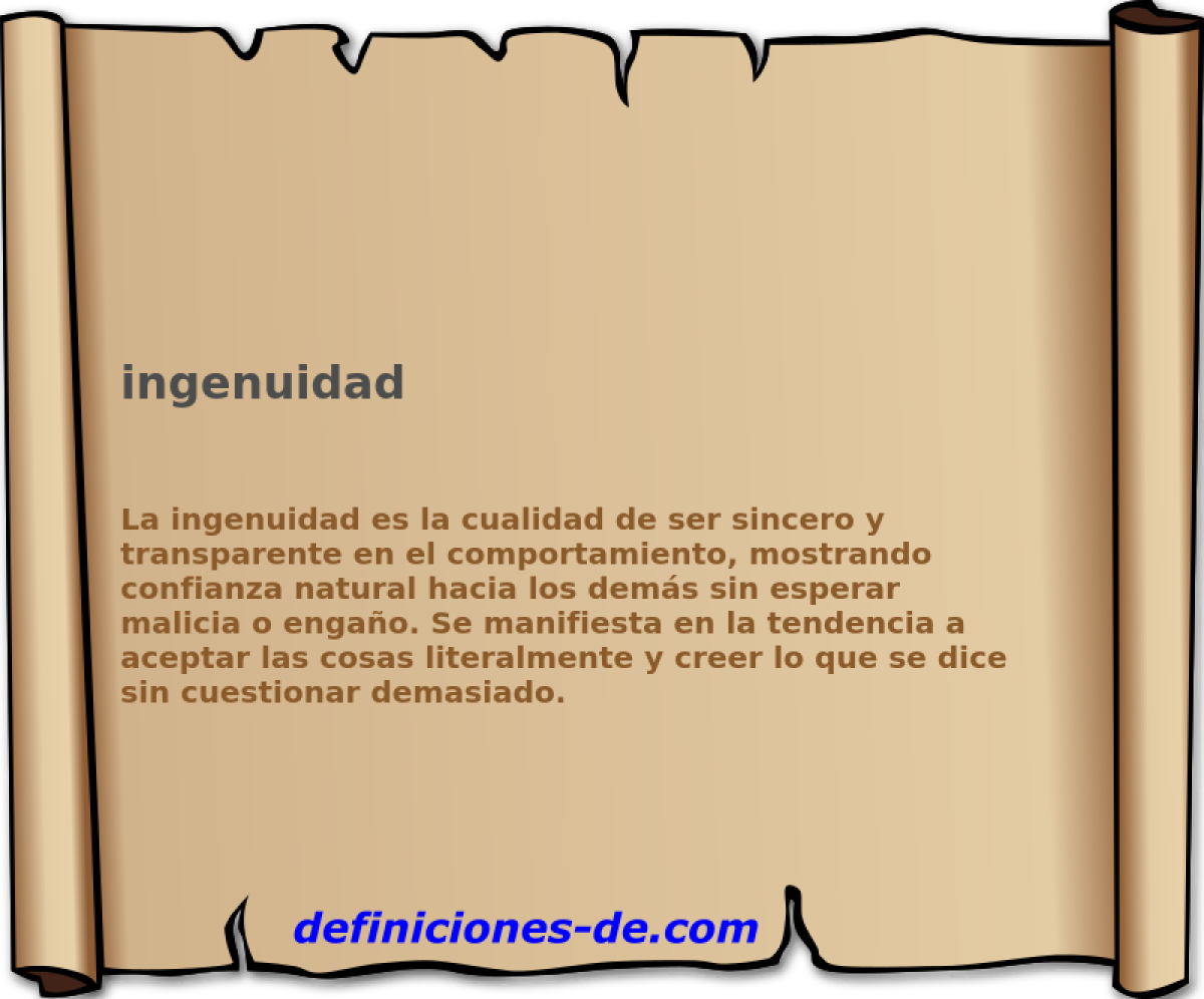 ingenuidad 