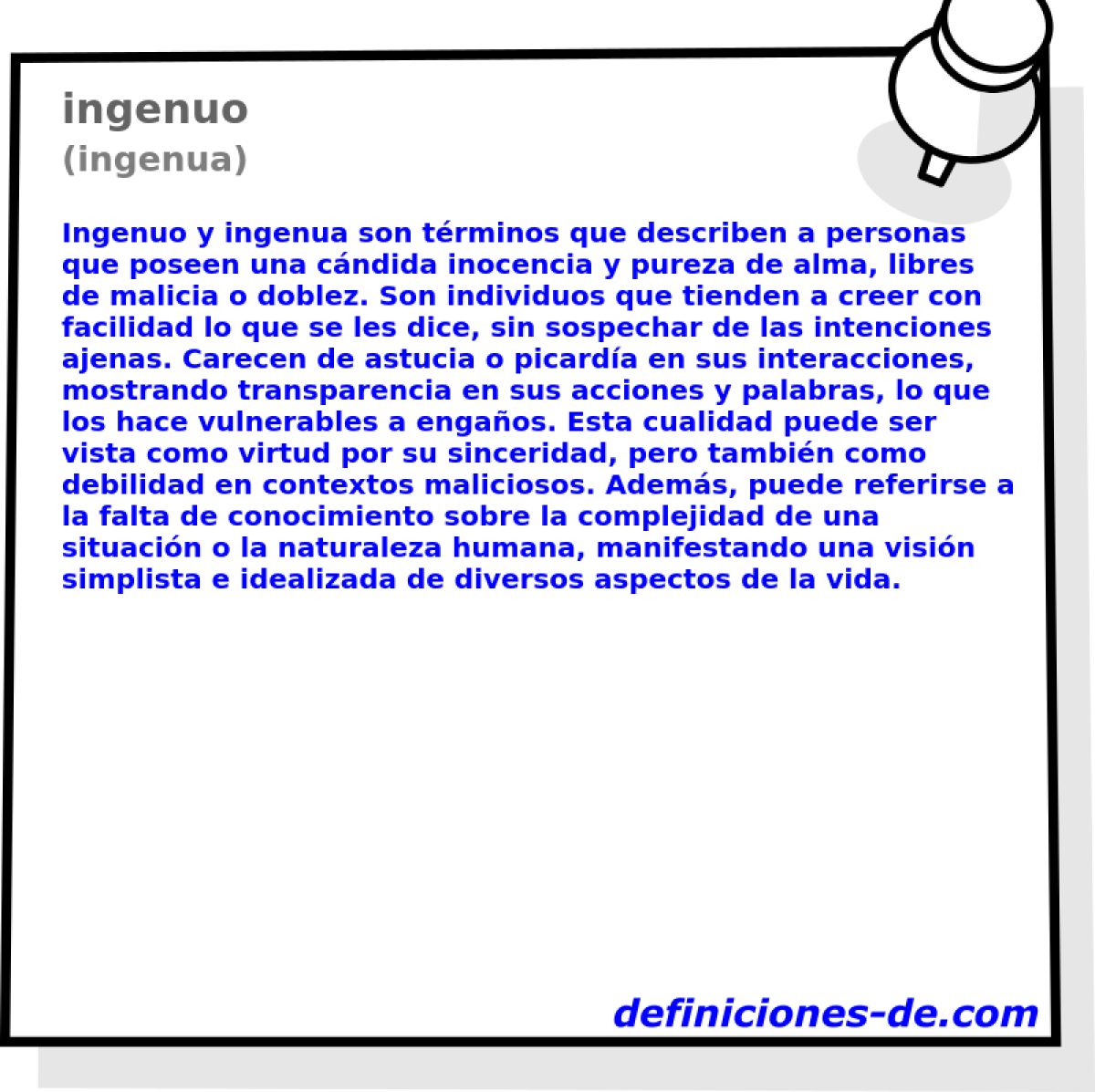 ingenuo (ingenua)