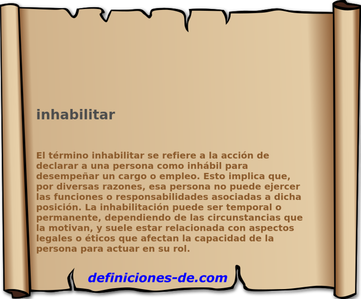 inhabilitar 