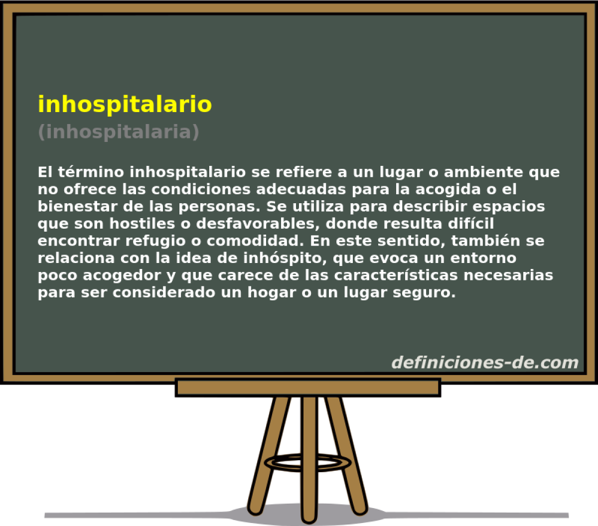 inhospitalario (inhospitalaria)