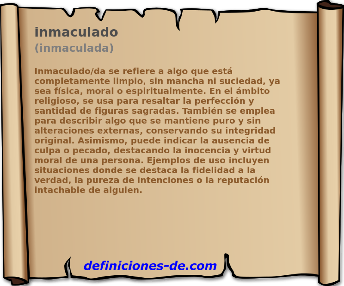 inmaculado (inmaculada)