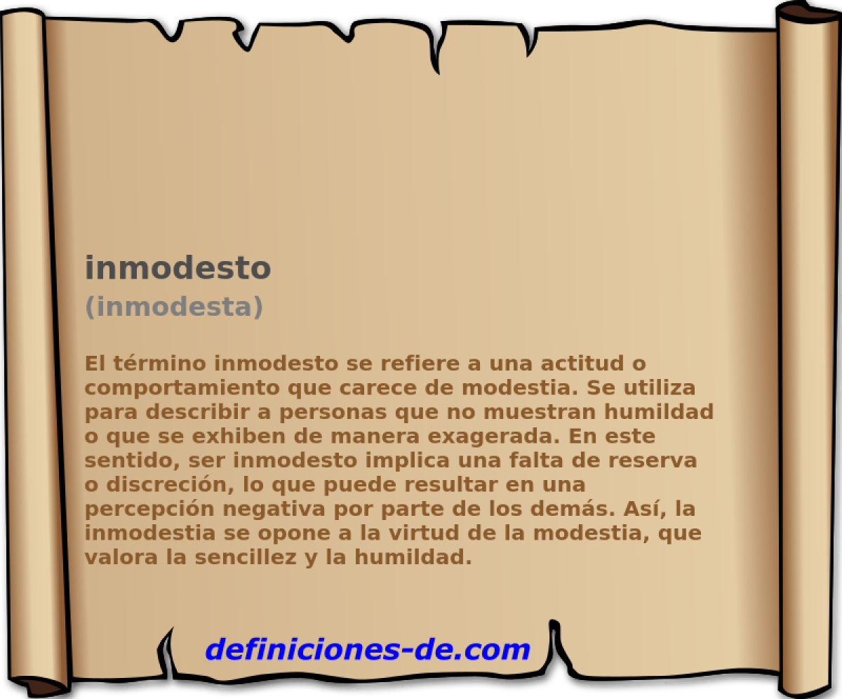 inmodesto (inmodesta)