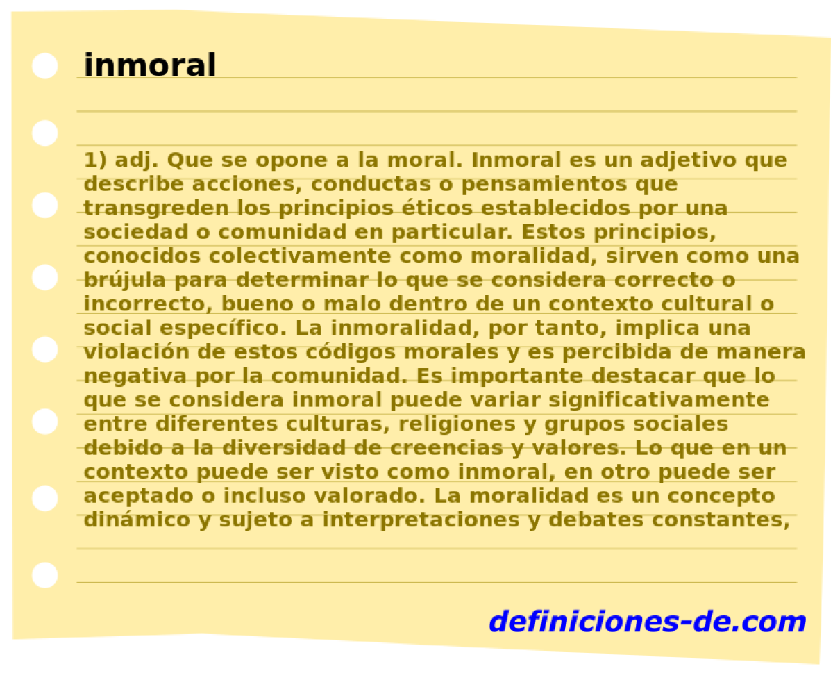 inmoral 