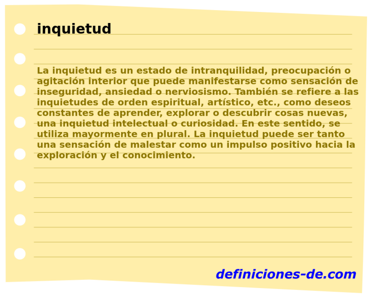 inquietud 