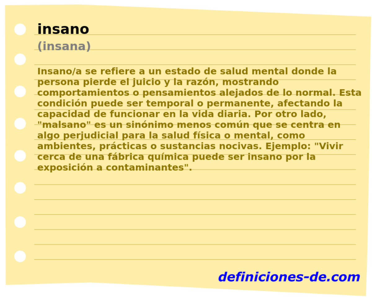 insano (insana)