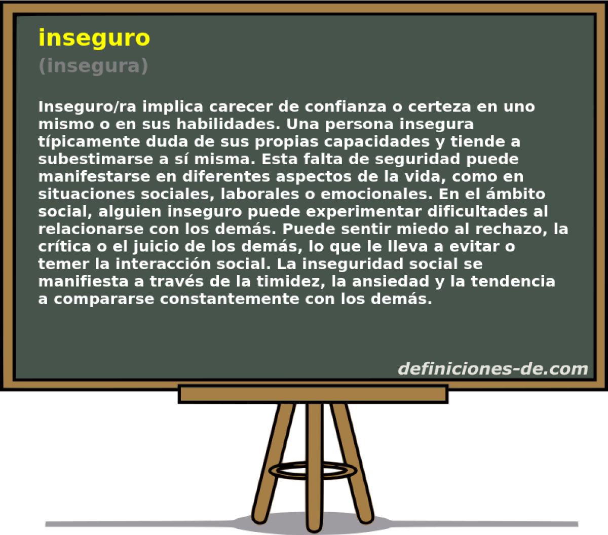 inseguro (insegura)