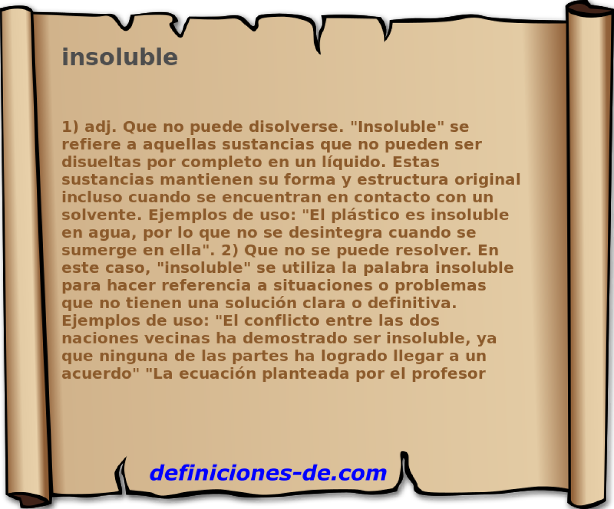 insoluble 