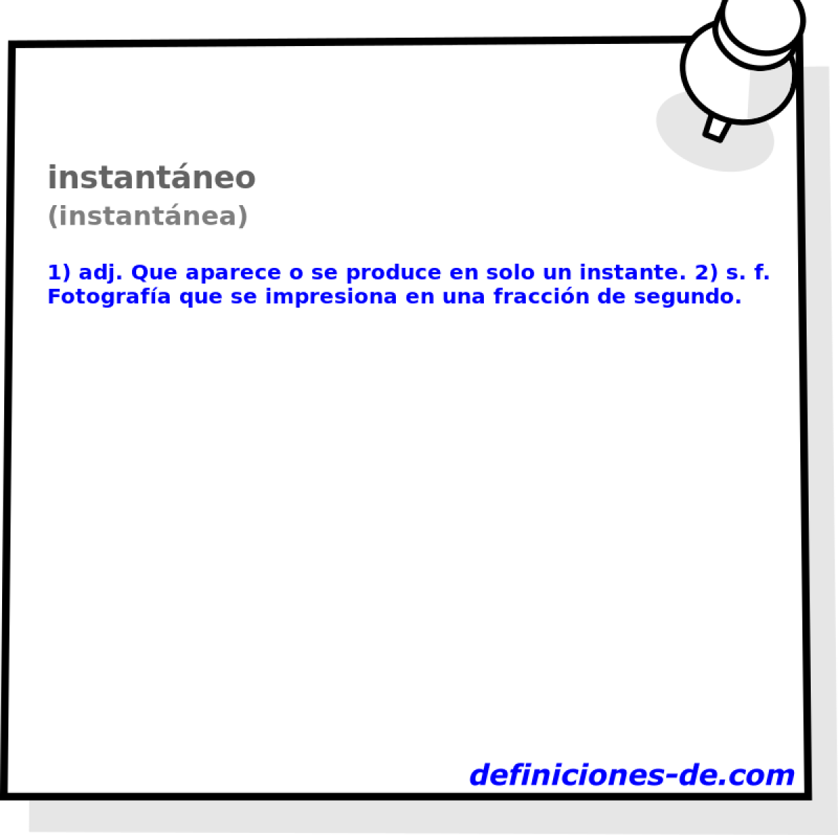 instantneo (instantnea)