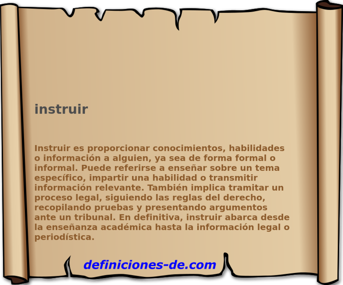 instruir 