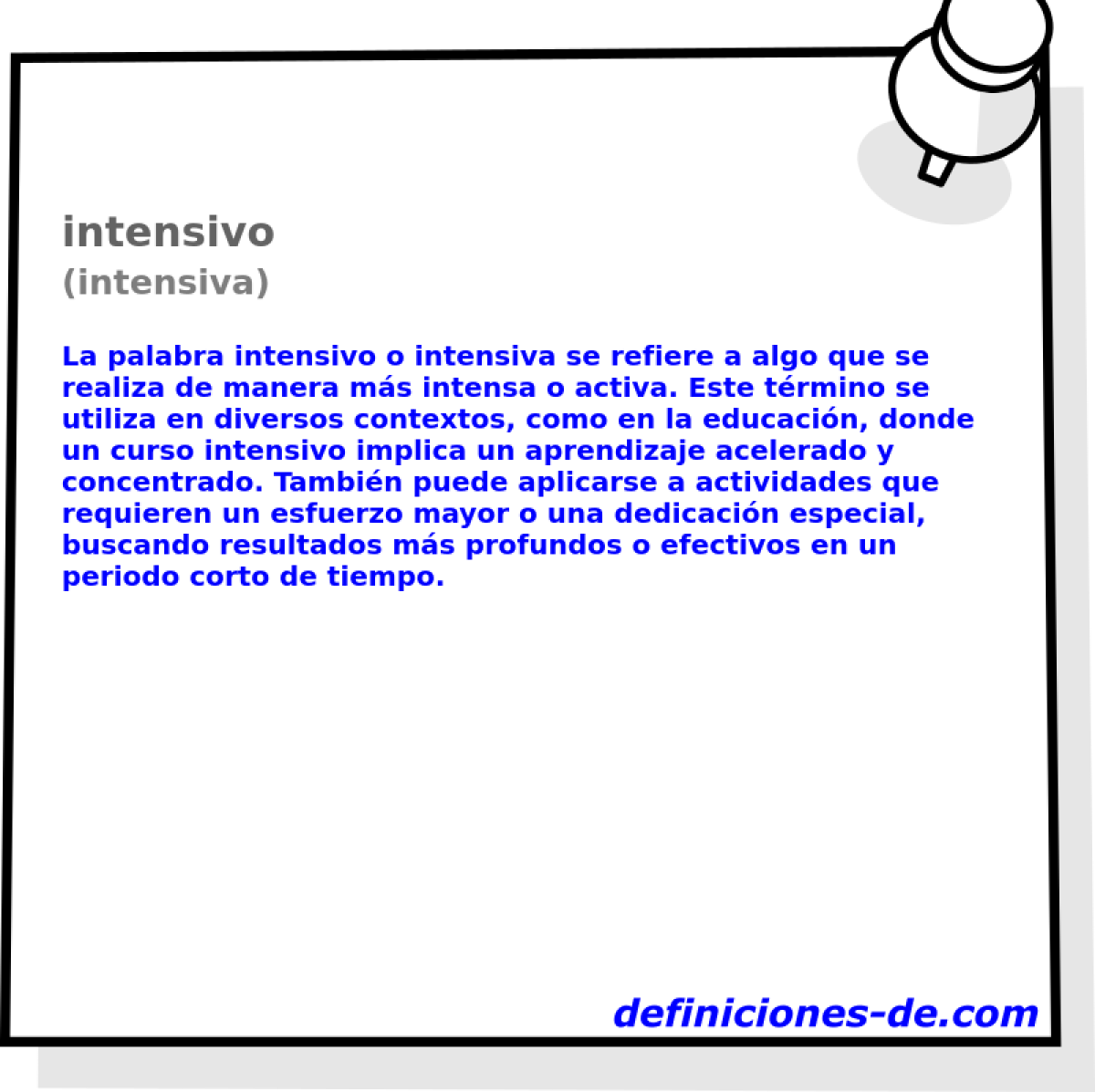 intensivo (intensiva)