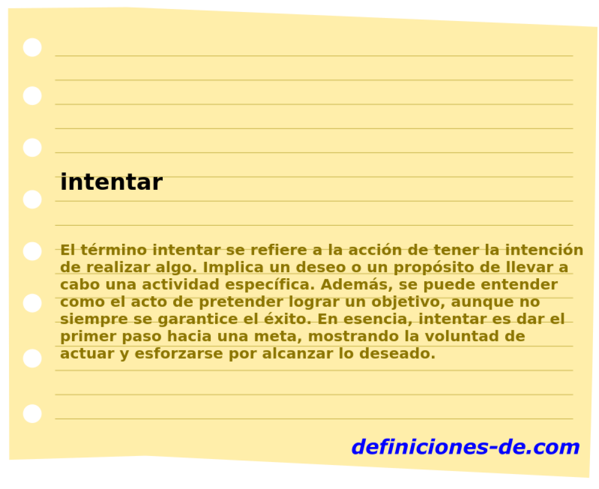 intentar 