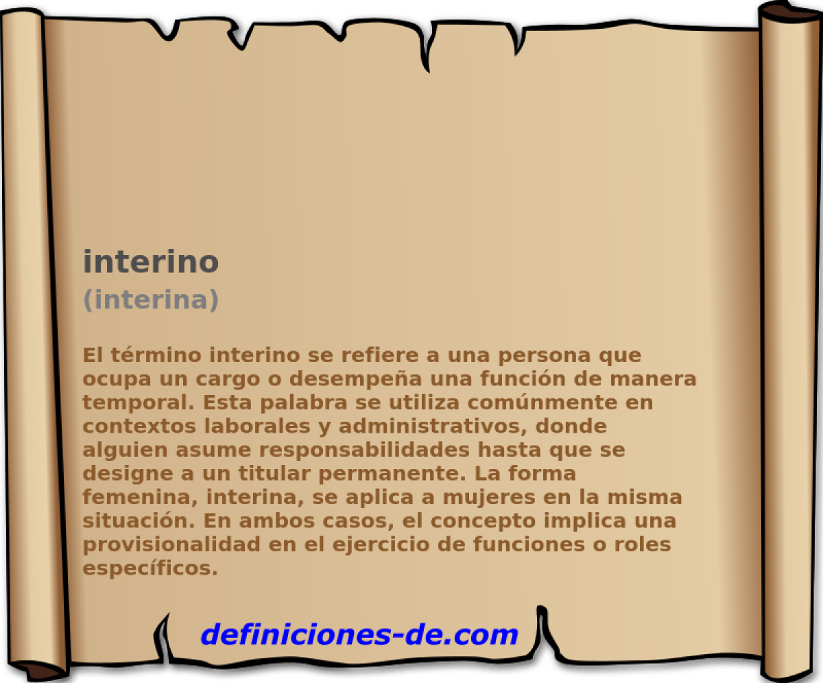 interino (interina)