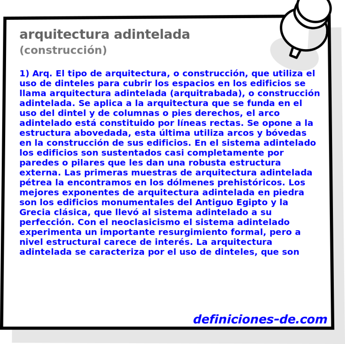 arquitectura adintelada (construccin)