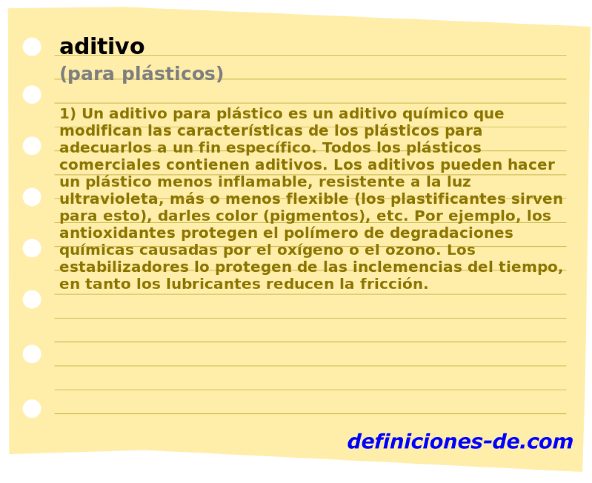 aditivo (para plsticos)