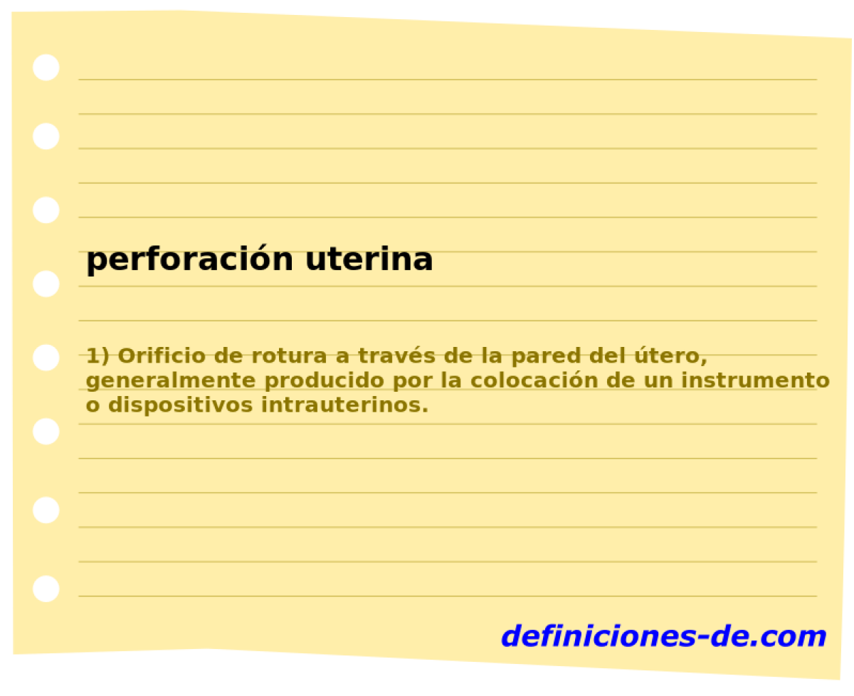 perforacin uterina 