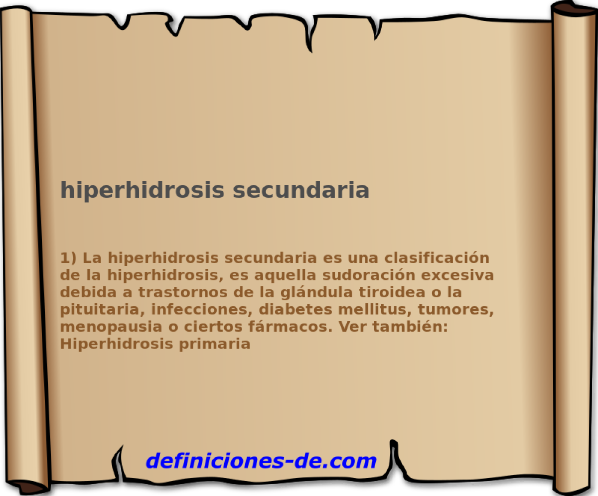 hiperhidrosis secundaria 