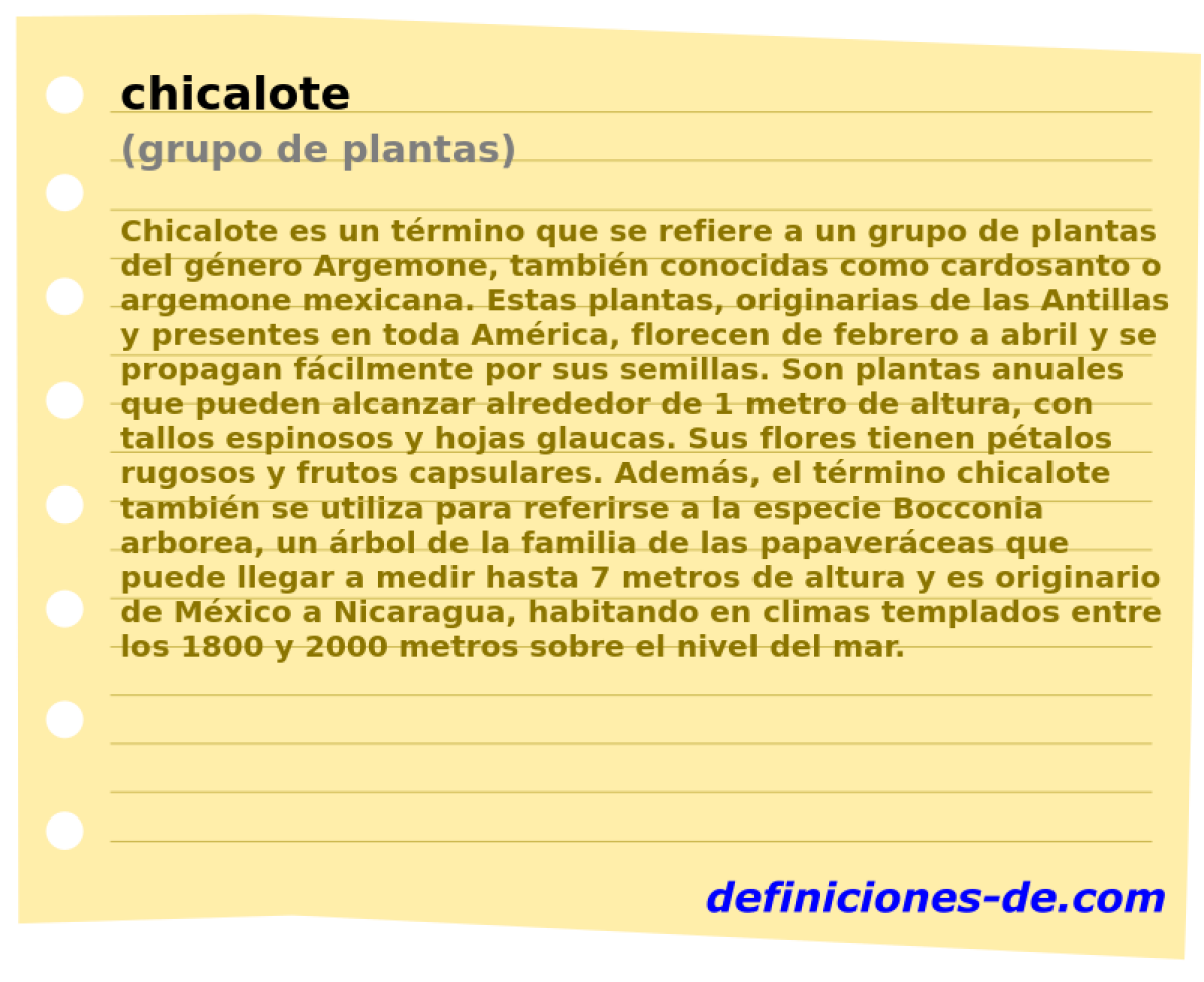 chicalote (grupo de plantas)