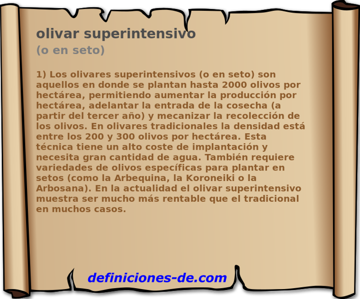 olivar superintensivo (o en seto)