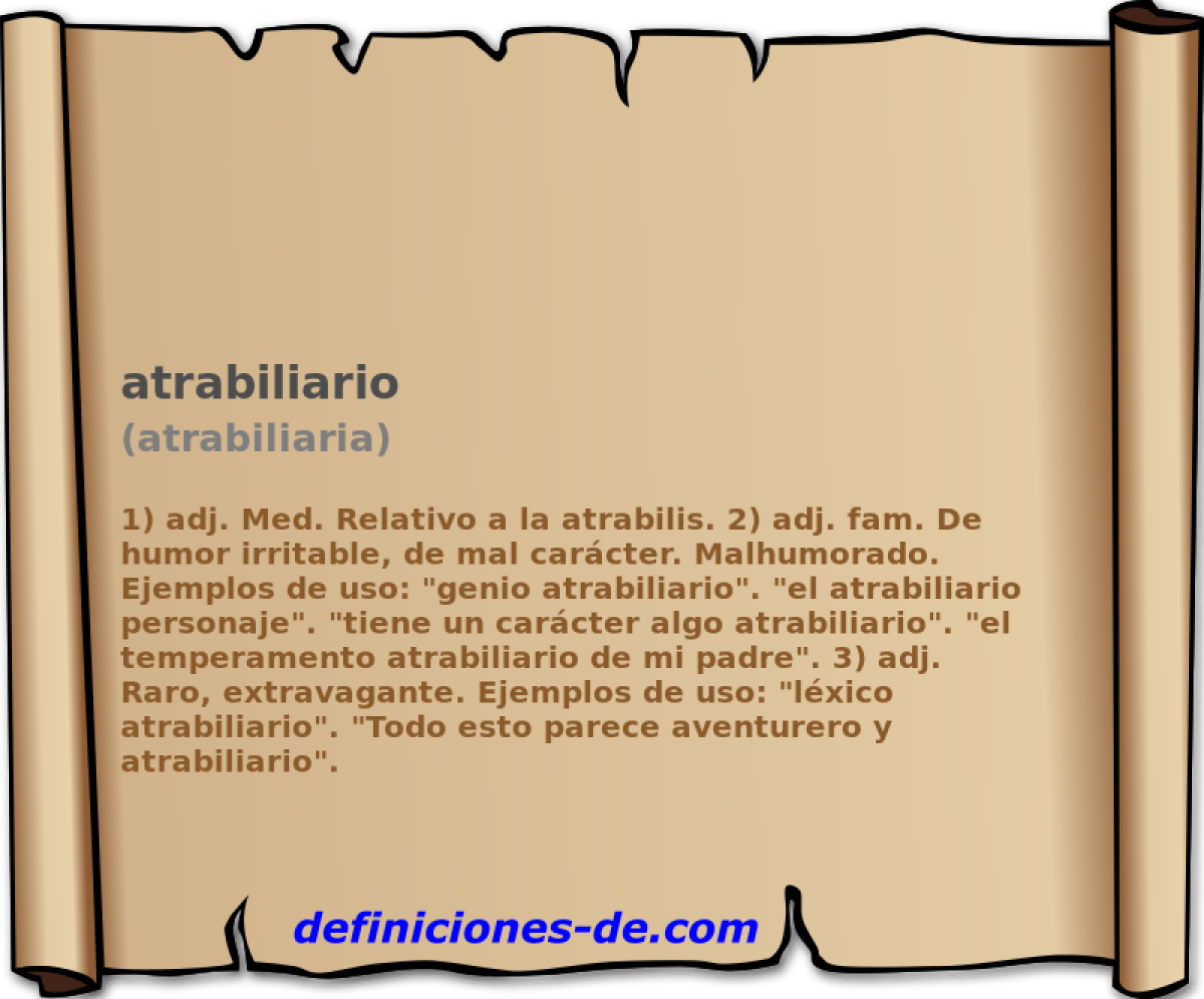 atrabiliario (atrabiliaria)
