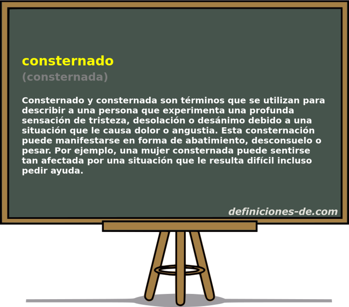 consternado (consternada)