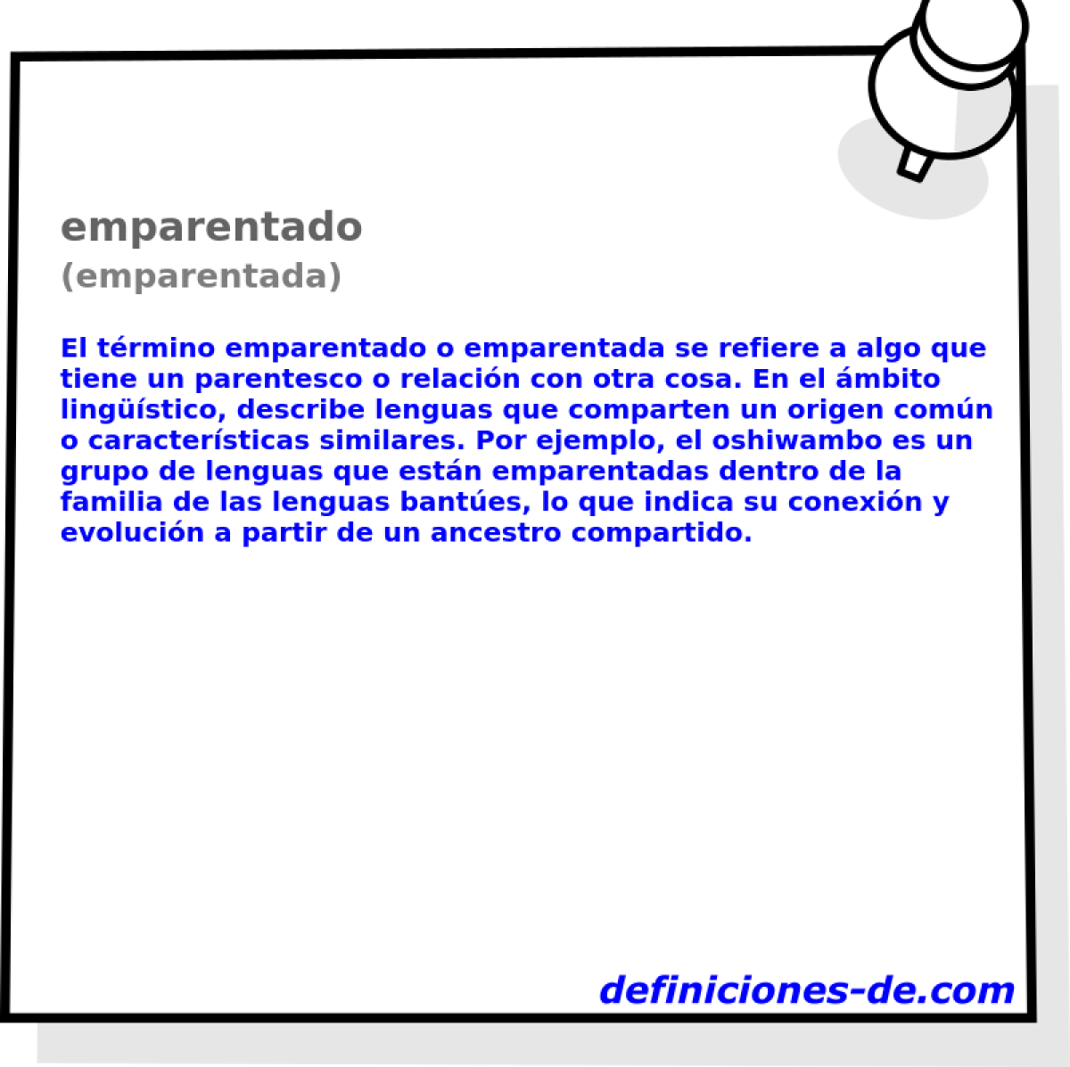 emparentado (emparentada)