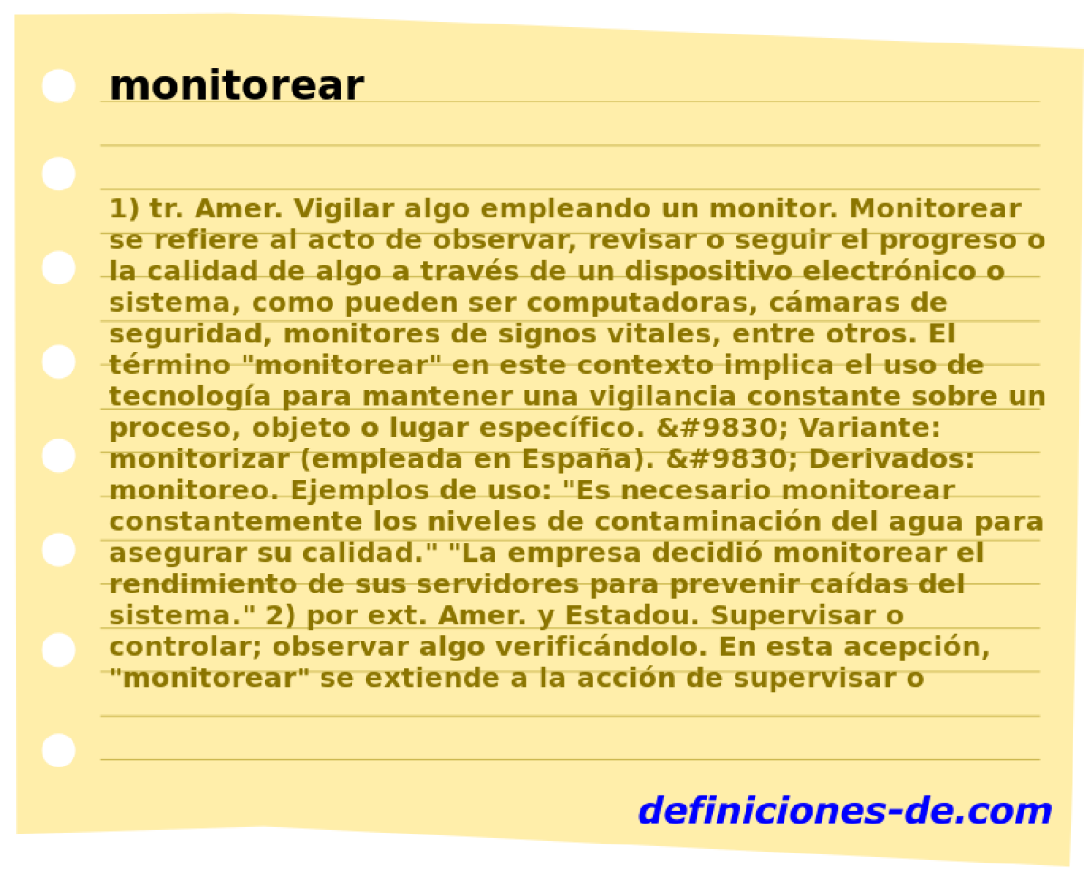 monitorear 