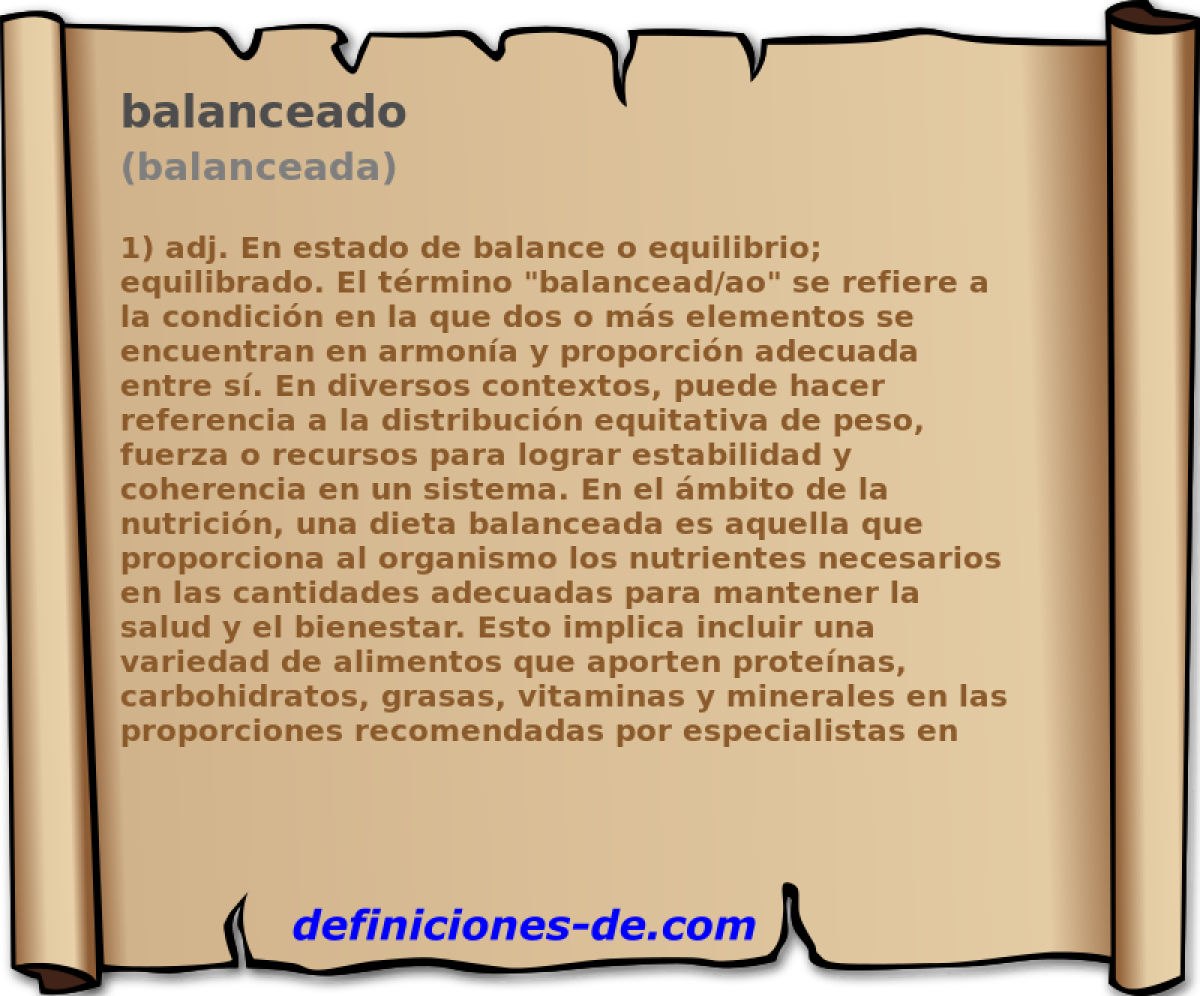 balanceado (balanceada)