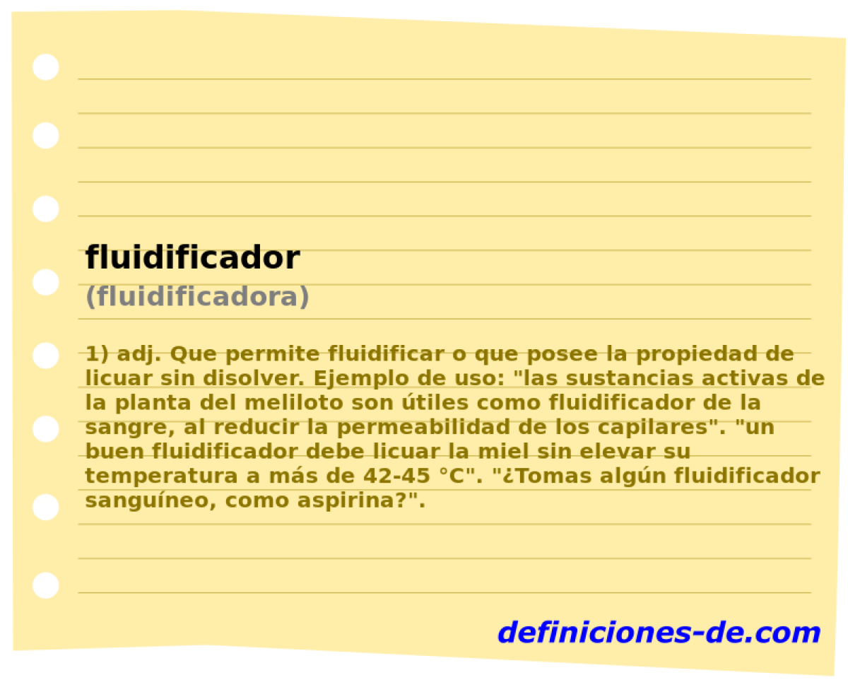 fluidificador (fluidificadora)