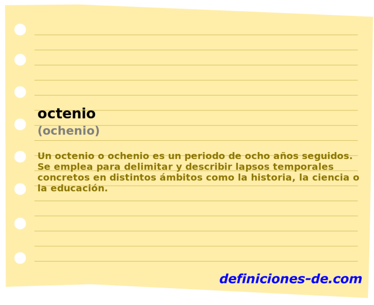 octenio (ochenio)