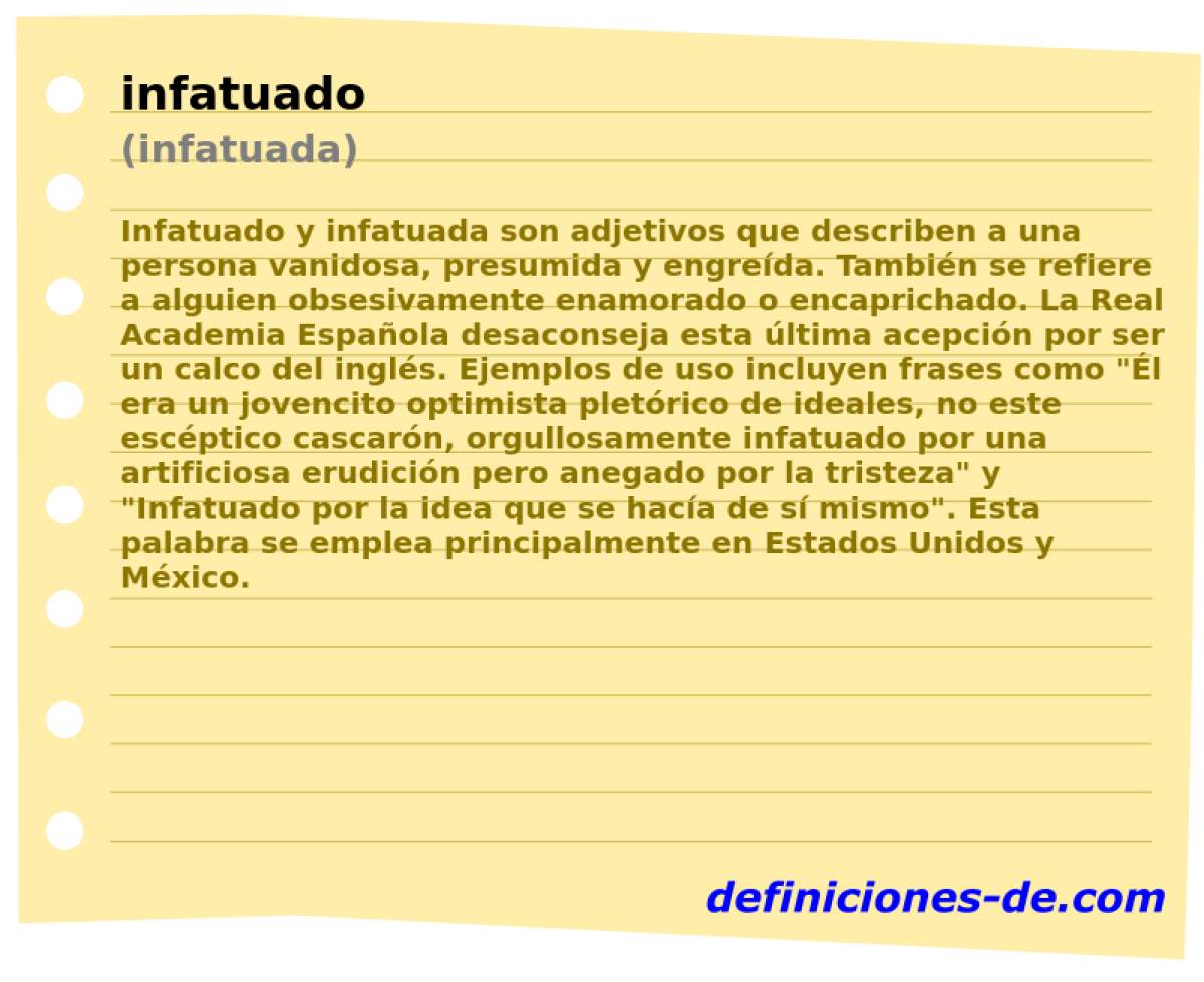 infatuado (infatuada)