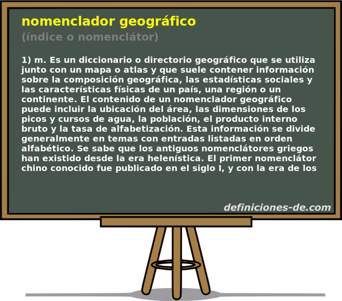 nomenclador geogrfico (ndice o nomencltor)