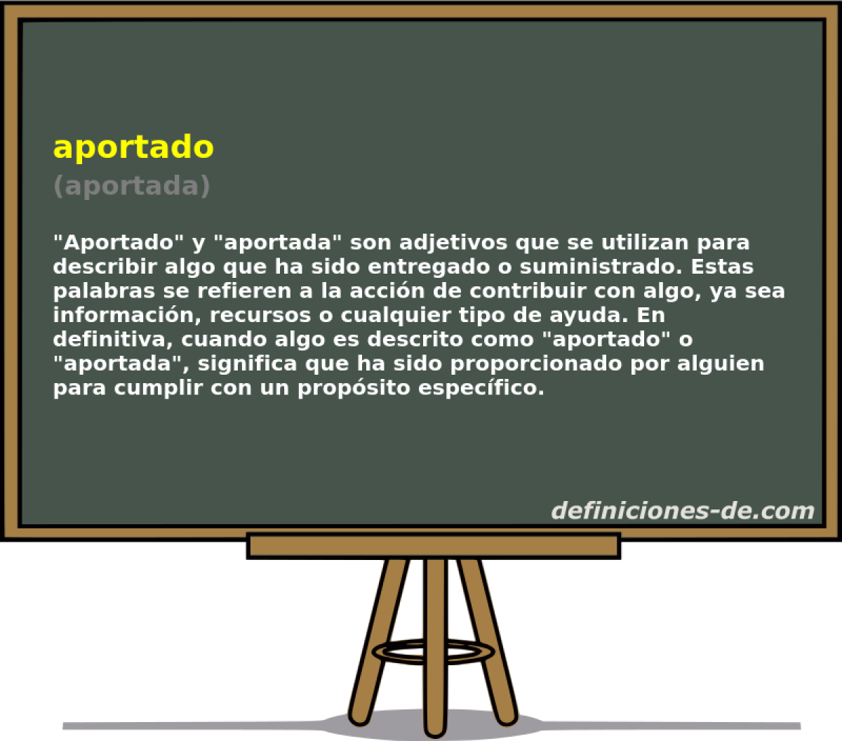 aportado (aportada)