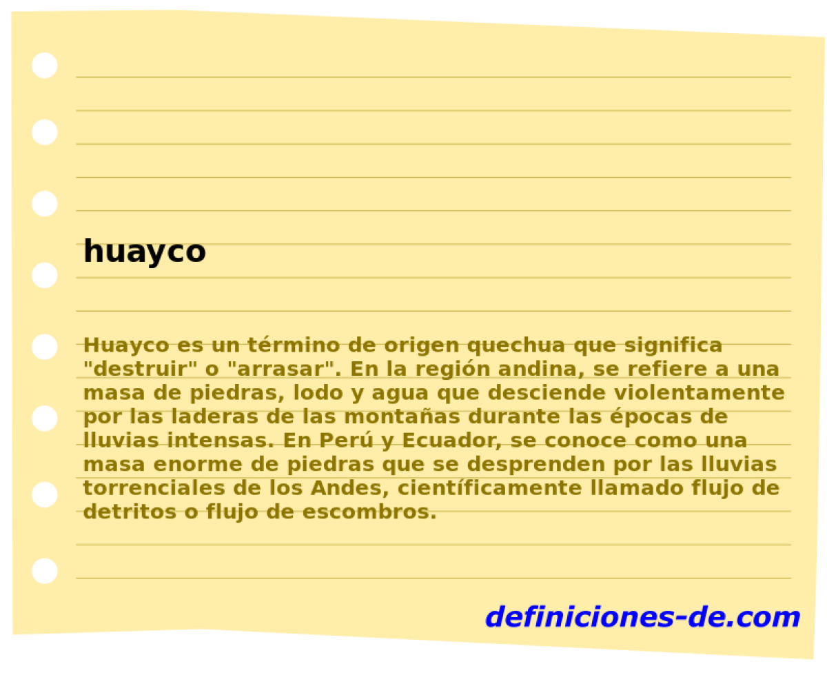 huayco 