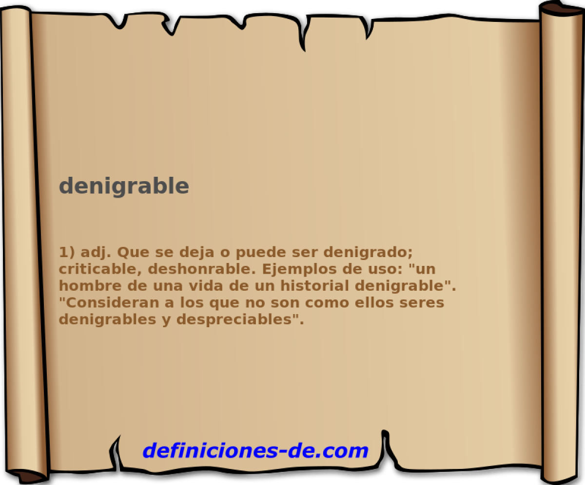 denigrable 