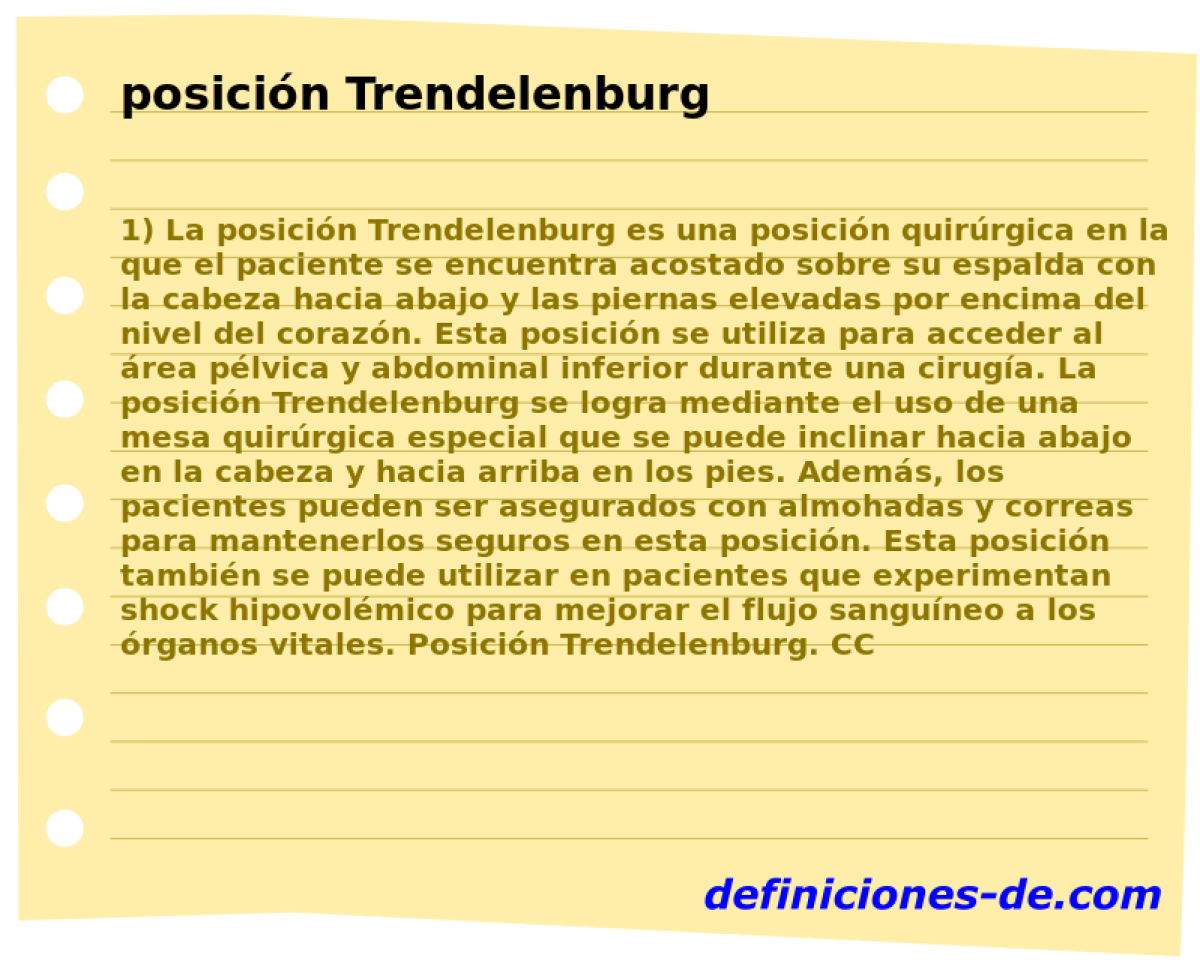 posicin Trendelenburg 