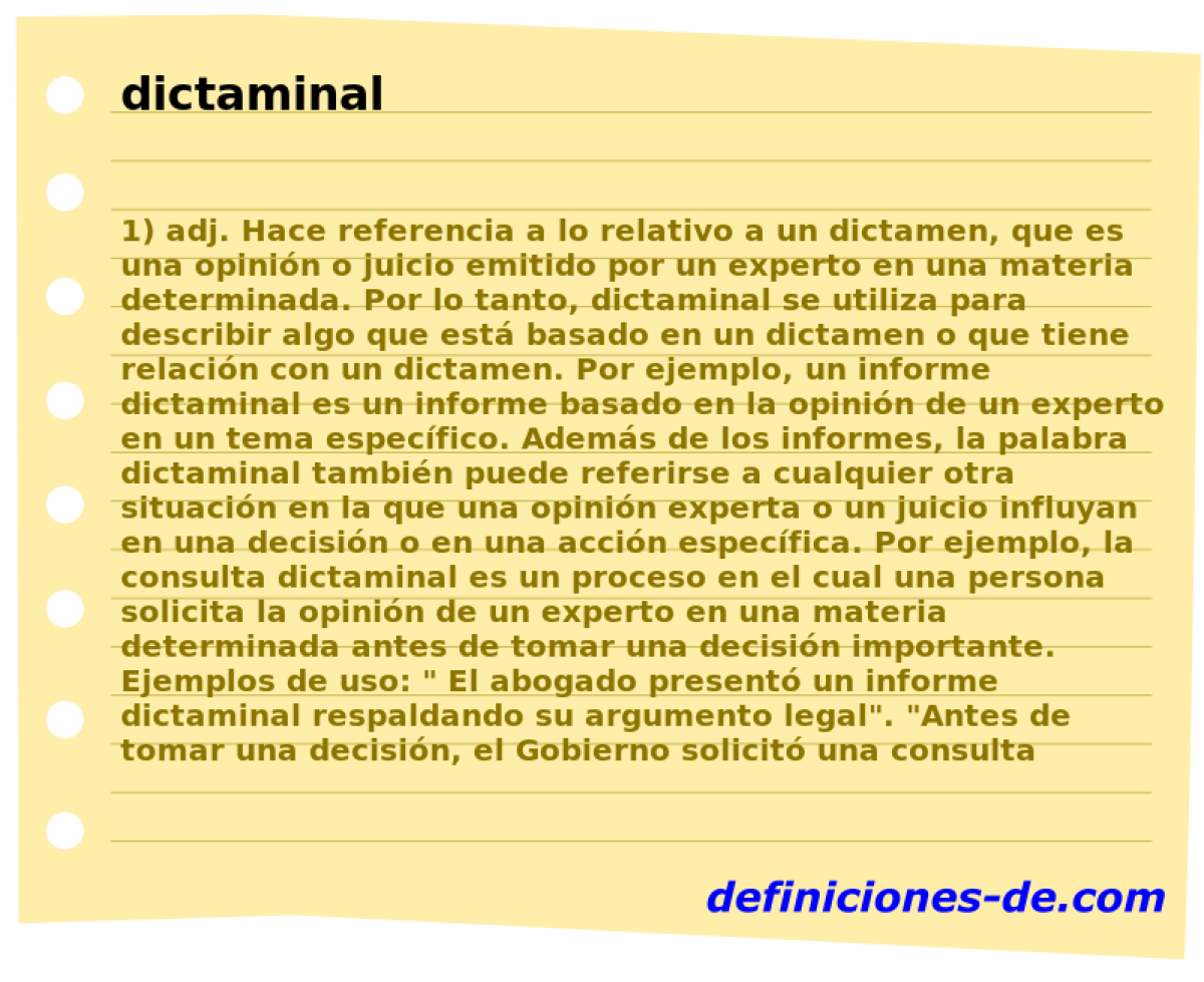 dictaminal 