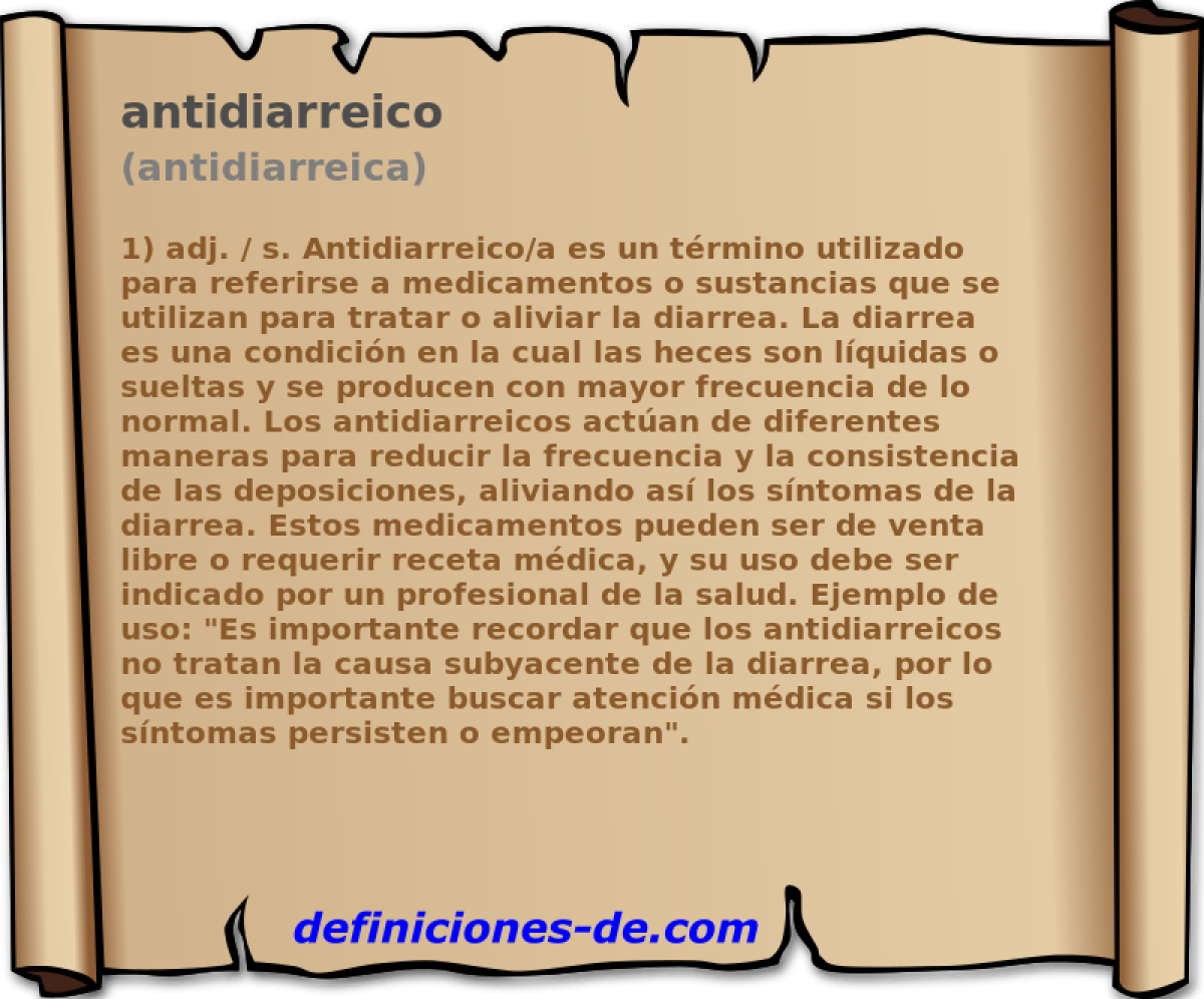 antidiarreico (antidiarreica)