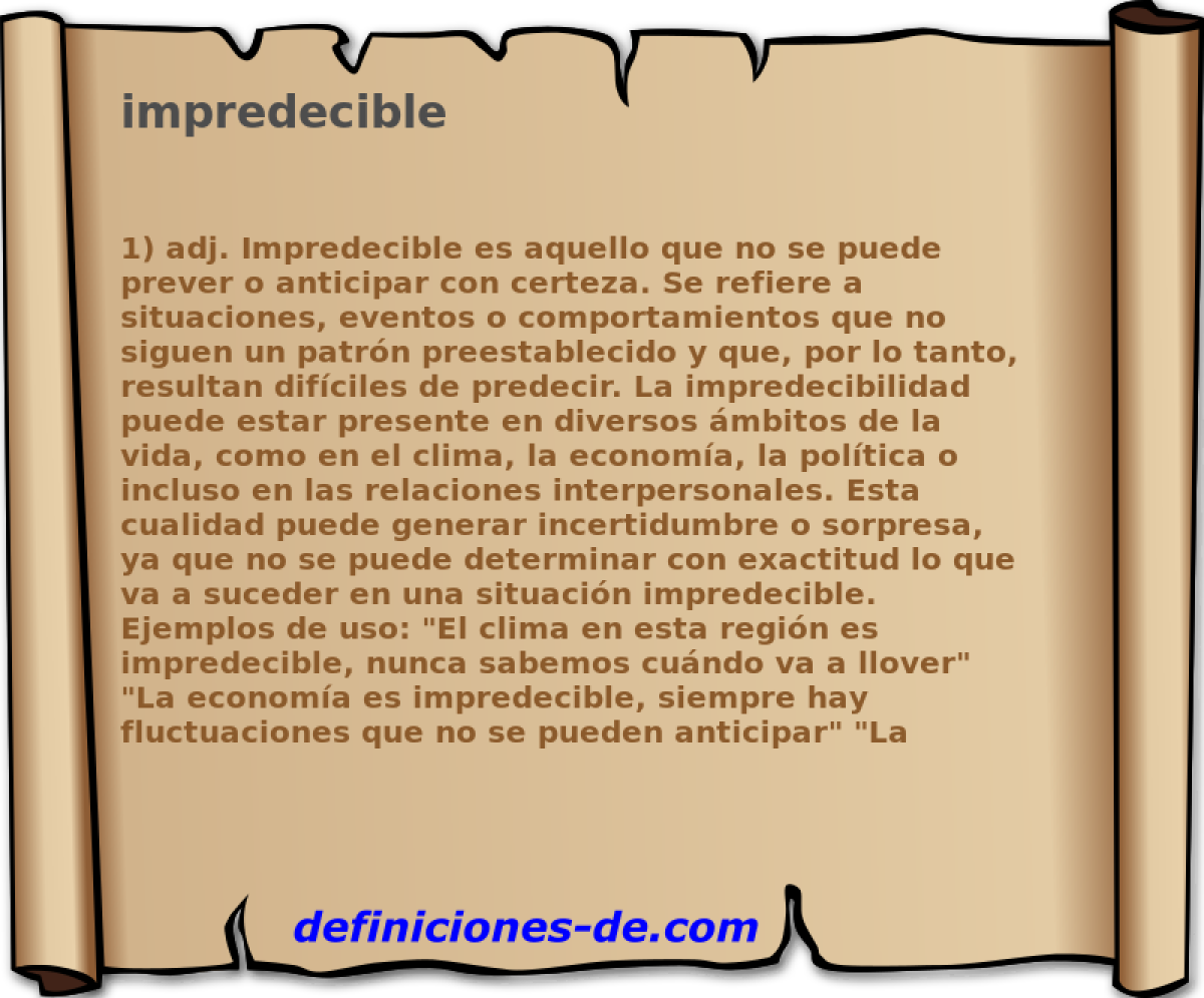 impredecible 