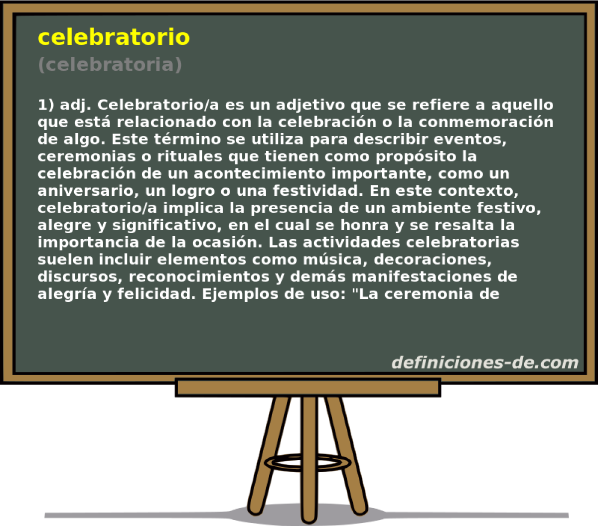 celebratorio (celebratoria)