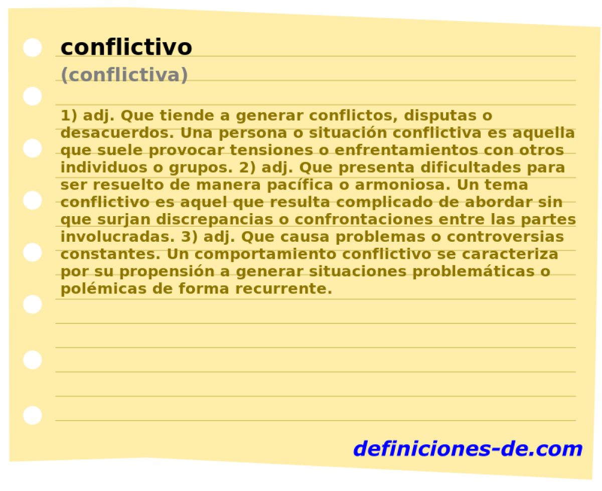 conflictivo (conflictiva)