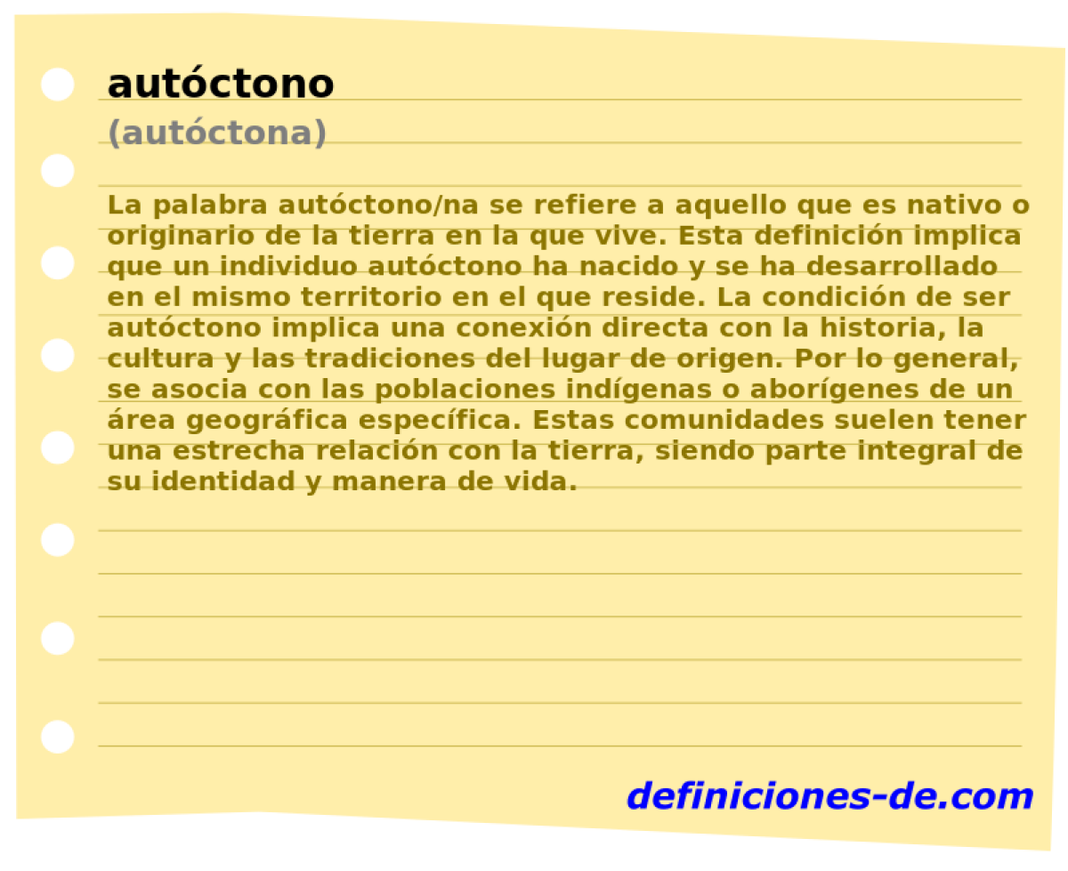 autctono (autctona)